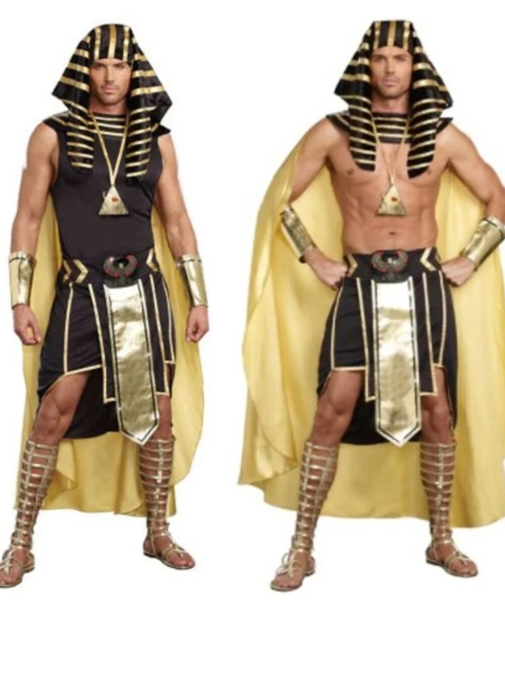 🎃 Dreamgirl King of Egypt 6-Pc Pharaoh Halloween Costume Set 👑✨ Men’s Size L